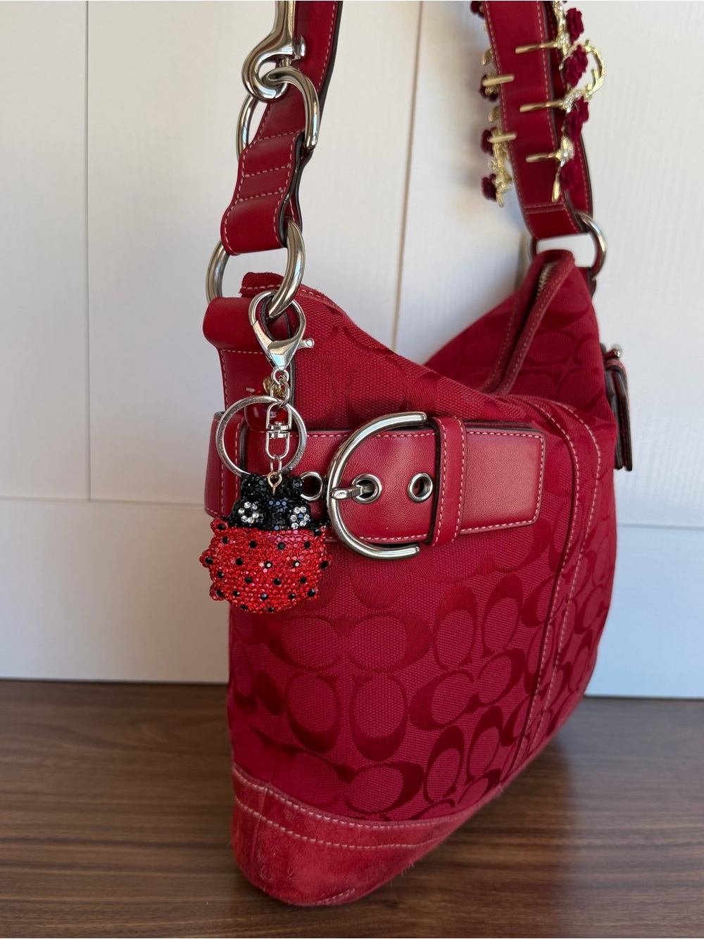 Coach Red Shoulder Bag - Picture 3 of 9